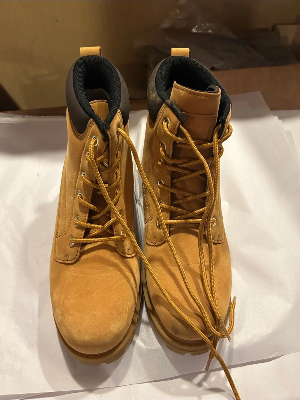 Fila Men's Wheat-Color Lace-Up Work Boots